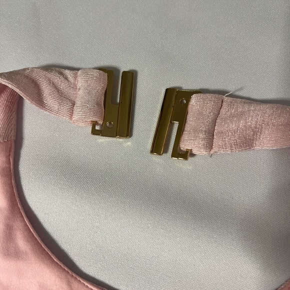 Pink Asymmetrical Ruched Mini Dress - Picture 6 of 6